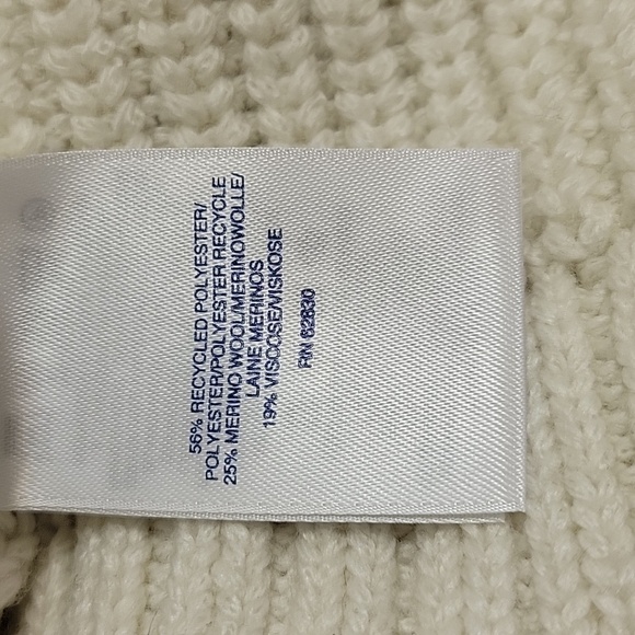 NWT Lands End women's 3/4 sleeve oversized cowl neck sweater sz medium cream - Picture 5 of 5